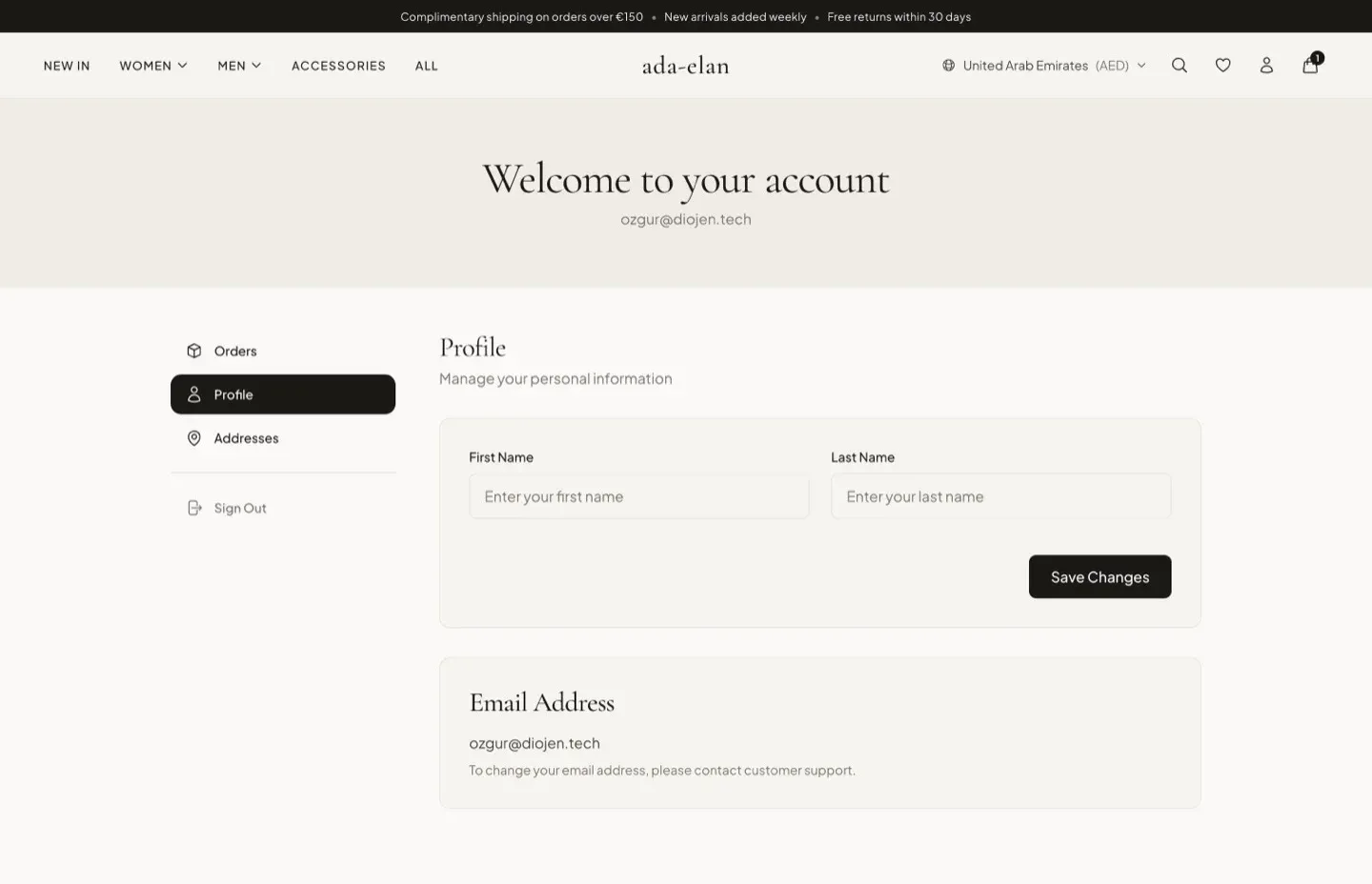 Account Profile