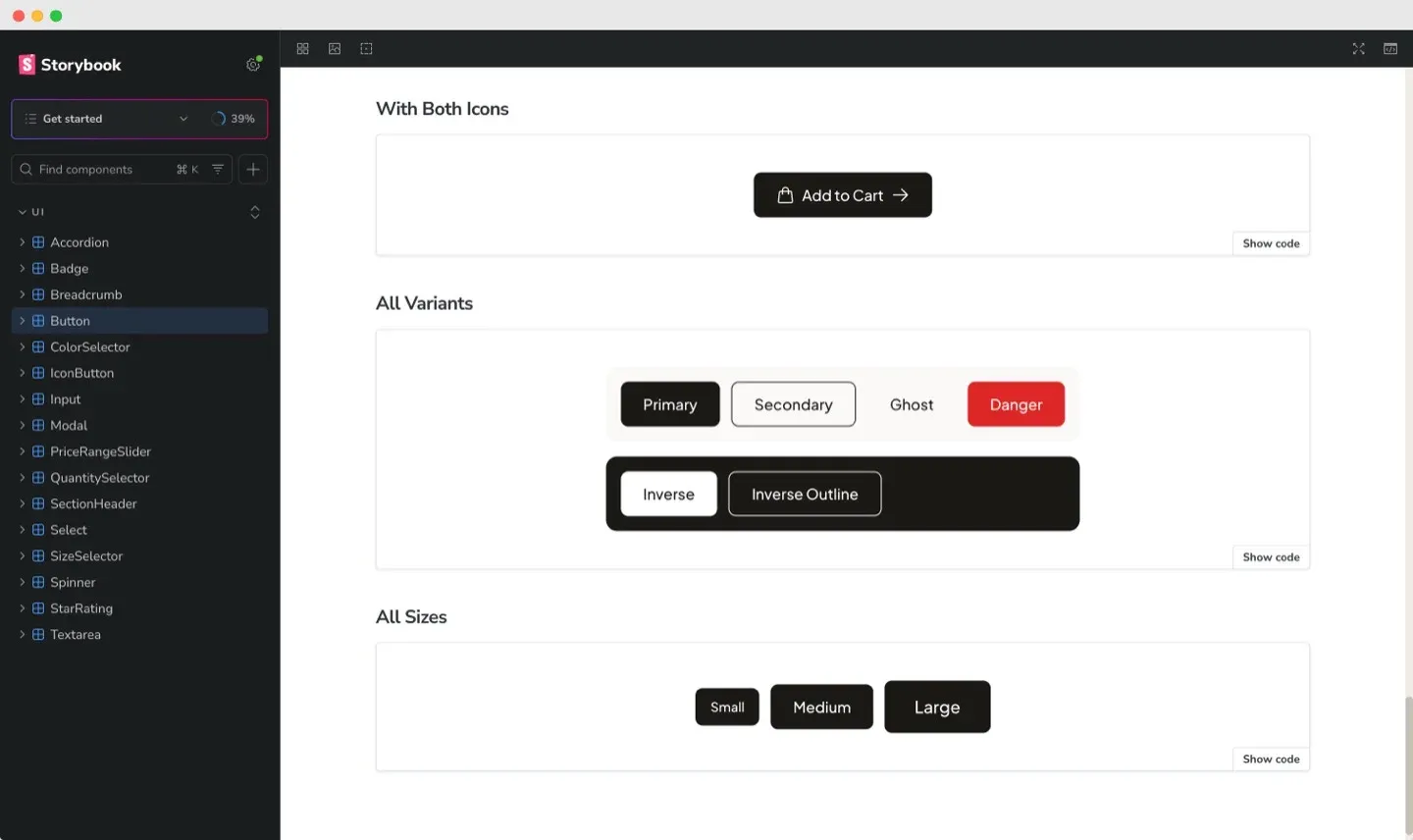 Storybook Components